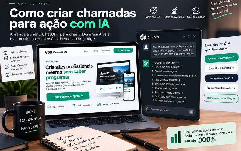 Como criar chamadas para ação com IA