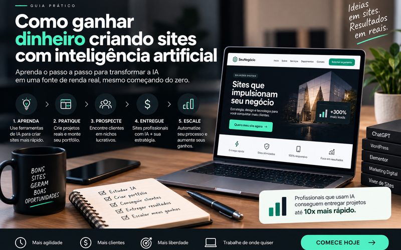 Como ganhar dinheiro criando sites com inteligência artificial