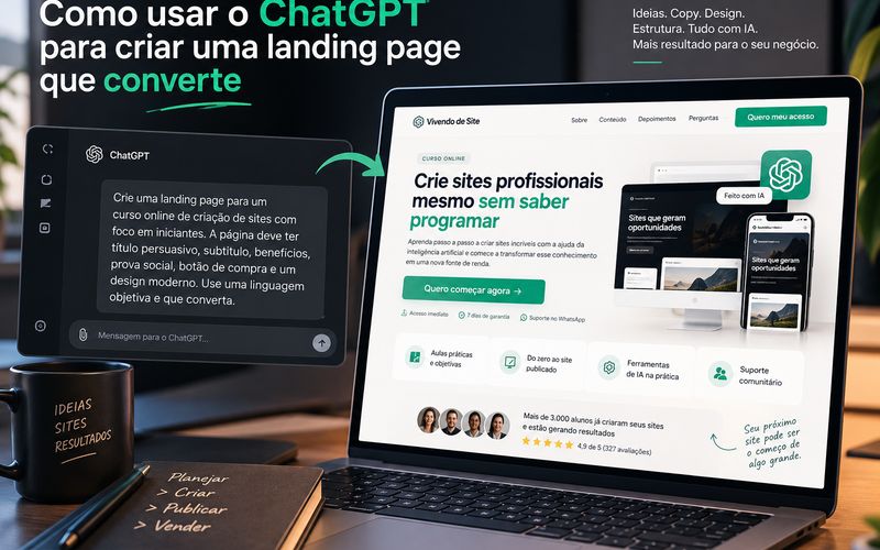 Como usar o ChatGPT para criar uma landing page que converte