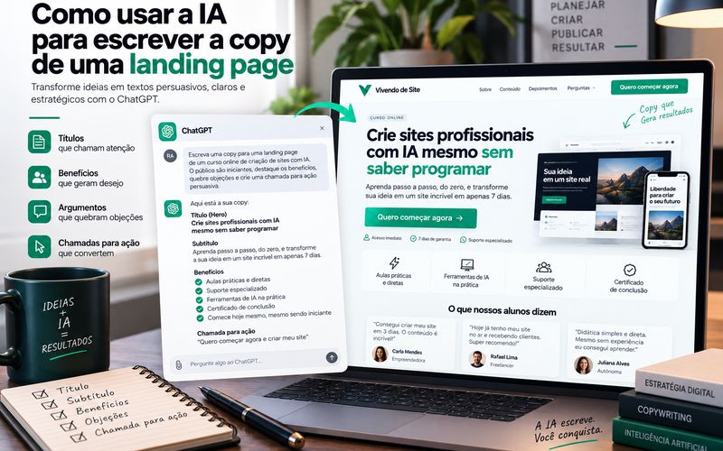 Como usar IA para escrever a copy de uma landing page