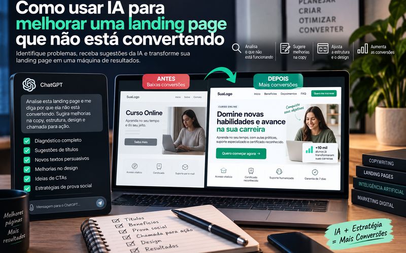Como usar IA para melhorar uma landing page que não converte